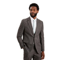 Grey - Front - Burton Mens Herringbone Slim Suit Jacket