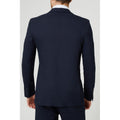 Navy - Back - Burton Mens Micro-Stripe Slim Suit Jacket