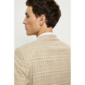 Neutral - Pack Shot - Burton Mens Checked Textured Skinny Suit Jacket