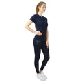 Navy - Front - Hy Womens-Ladies Synergy Horse Riding Tights