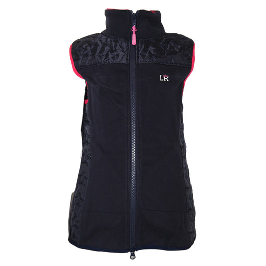 Navy-Pink - Front - Little Rider Childrens-Kids Sophia Riding Gilet