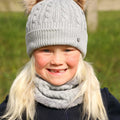 Grey - Back - Hy Childrens-Kids Snood