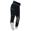 Navy-Pastel - Back - Little Rider Girls Dazzling Dream Horse Riding Tights