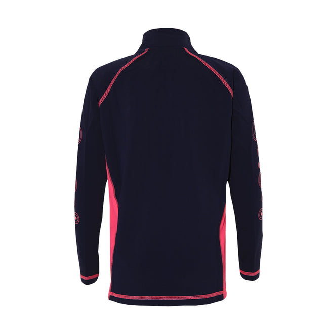 Navy-Magenta - Back - Hy Childrens-Kids DynaMizs Ecliptic Base Layer Top