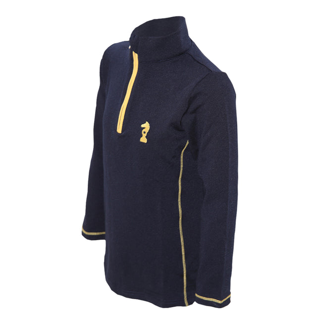 Navy-Yellow - Back - Little Knight Boys Lancelot Top