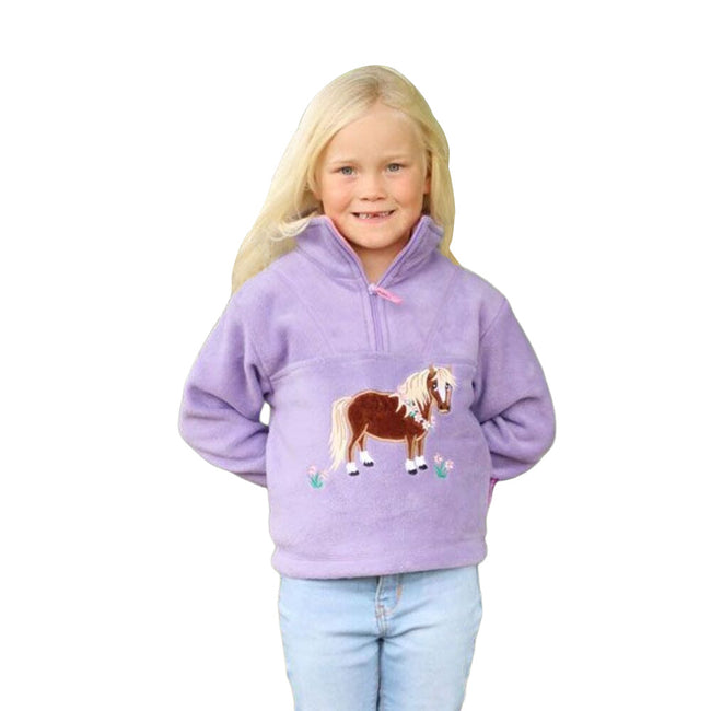 Lilac-Baby Pink - Lifestyle - British Country Collection Girls Flora Pony Fleece Jacket