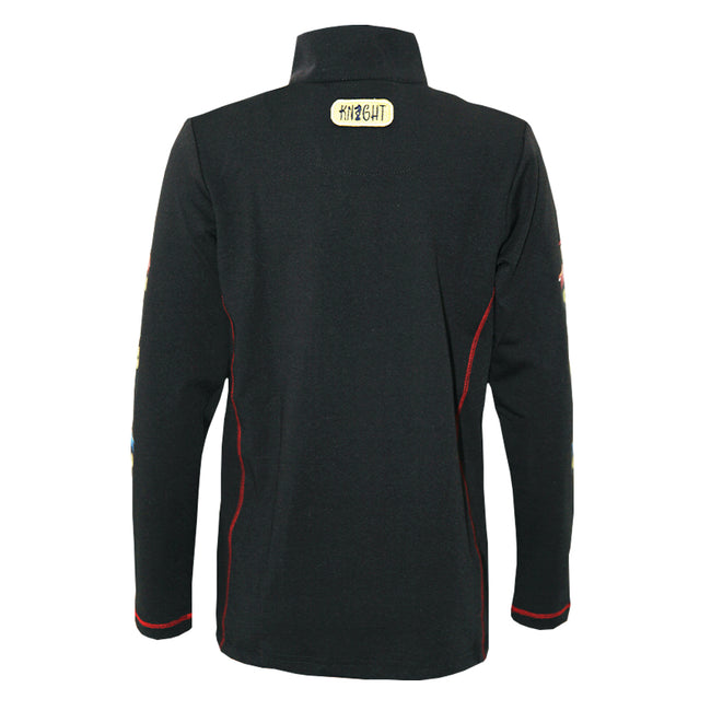 Charcoal Grey-Red - Back - Little Knight Boys Tractor Collection Thermal Top