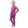 Plum-Teal - Back - Hy Childrens-Kids DynaMizs Ecliptic Horse Riding Tights