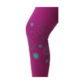 Plum-Teal - Side - Hy Childrens-Kids DynaMizs Ecliptic Horse Riding Tights