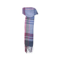 Grape-Riviera Blue-White - Front - Hy Womens-Ladies Tartan Supersoft Scarf