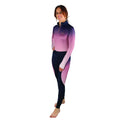 Navy-Rose - Side - HyFASHION Womens-Ladies Elevate Ombre Base Layer Top