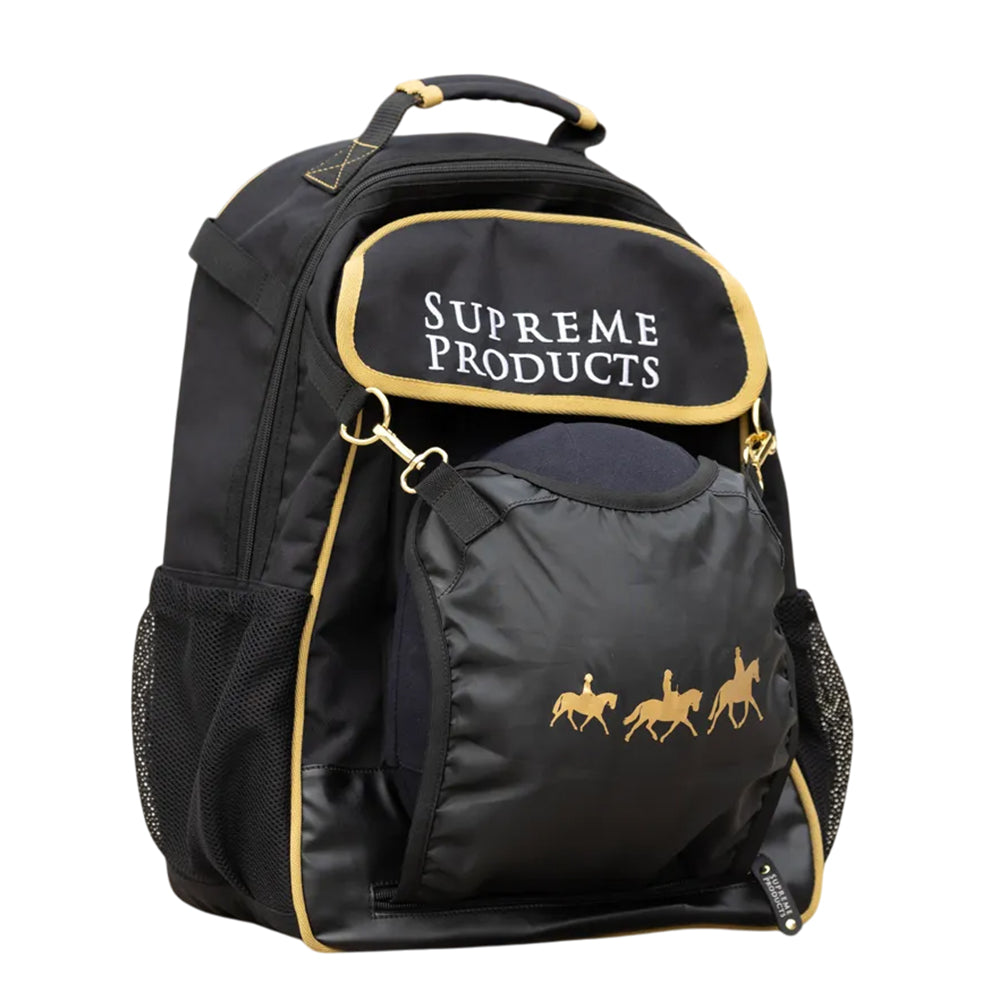Black-Gold - Back - Supreme Products Pro Groom Logo Rucksack