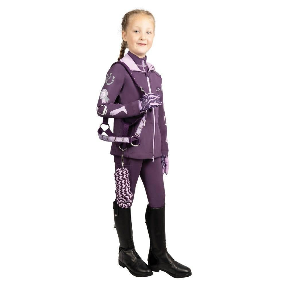 Purple-Lilac - Side - Little Rider Childrens-Kids Giddy Up Gymkhana Zipped Jacket