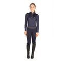 Navy-Rose Gold - Front - Hy Girls Elevate Allure Mizs Horse Riding Tights