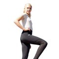 Black - Back - Coldstream Womens-Ladies Darnick Horse Riding Tights