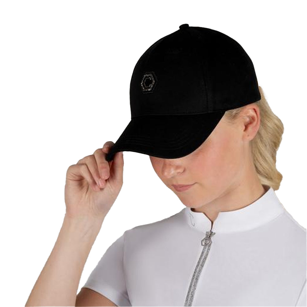 Black - Side - Coldstream Heaton Diamante Baseball Cap