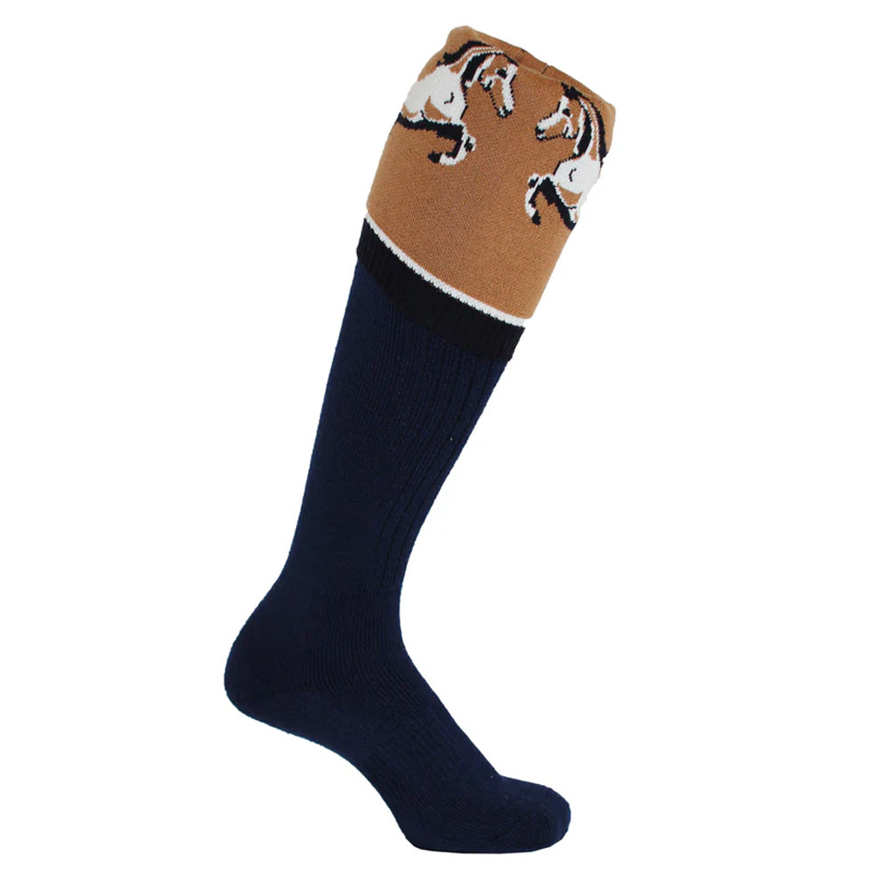 Tan - Back - Waring Brooke Unisex Adult Horse Boot Socks