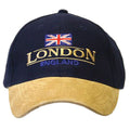 As Shown - Front - London England Baseball Cap Suede Cap With Adjustable Strap