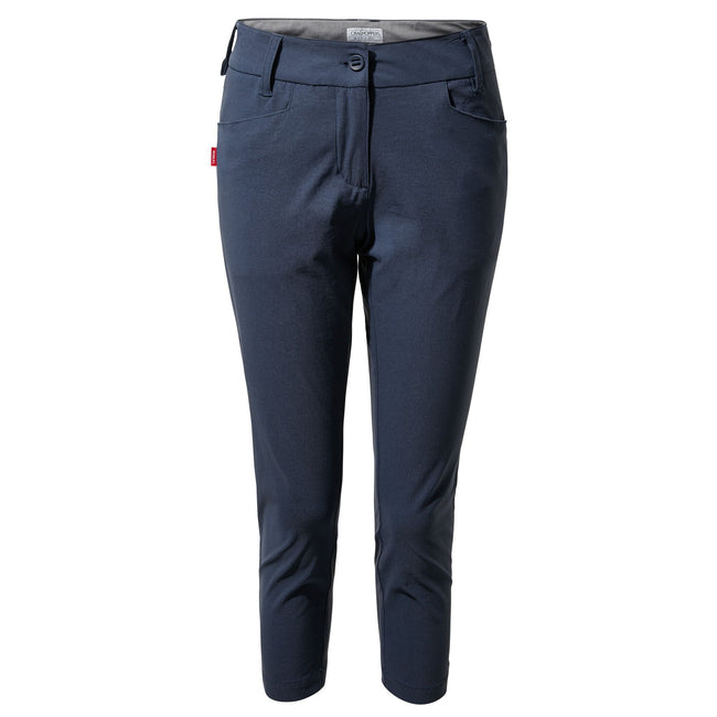 Soft Navy - Front - Craghoppers Womens-Ladies NosiLife Clara Crop Trousers