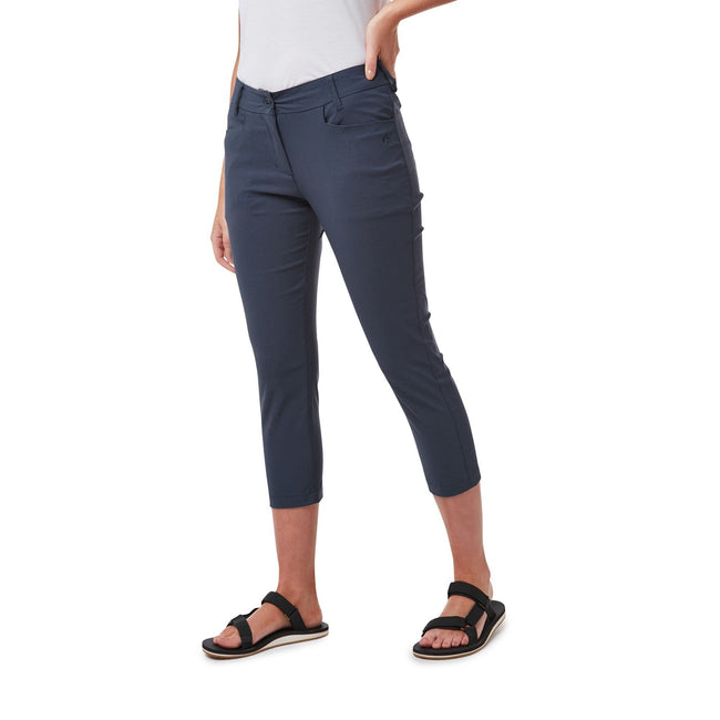 Soft Navy - Back - Craghoppers Womens-Ladies NosiLife Clara Crop Trousers