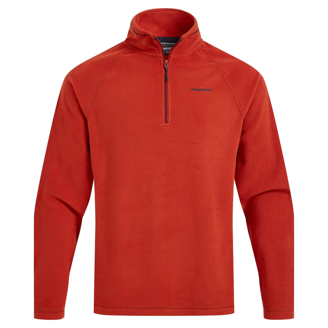 Carnelian Orange - Front - Craghoppers Mens Corey VI Half Zip Fleece Top