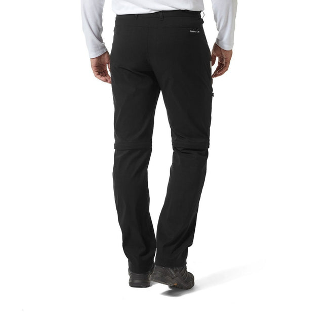 Black - Side - Craghoppers Mens Kiwi Pro II Convertible Trousers