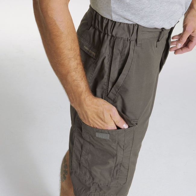 Bark - Side - Craghoppers Mens Kiwi Long Length Shorts