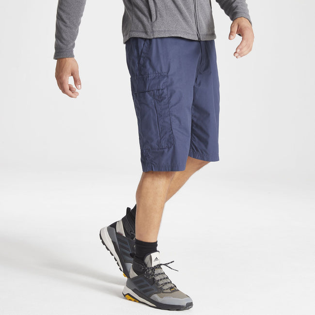 Steel Blue - Back - Craghoppers Mens Kiwi Long Length Shorts