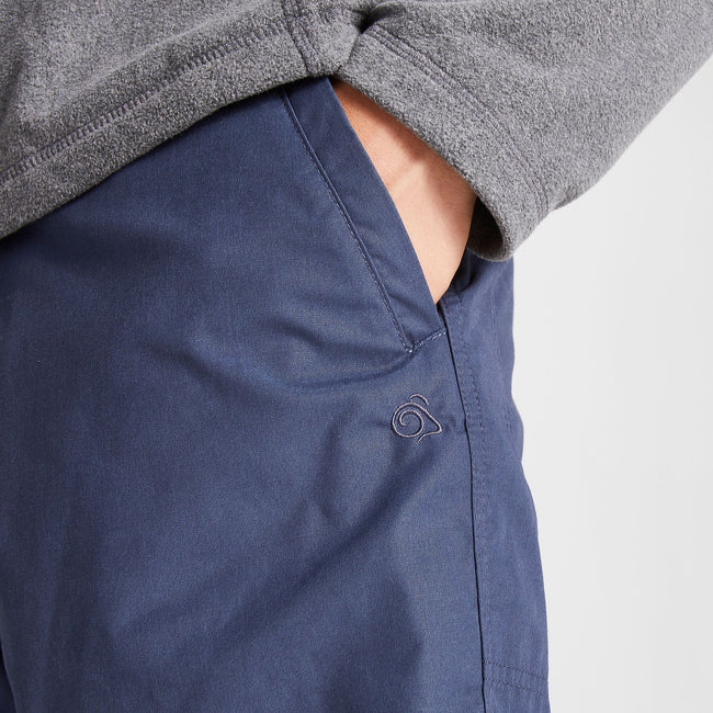 Steel Blue - Pack Shot - Craghoppers Mens Kiwi Long Length Shorts