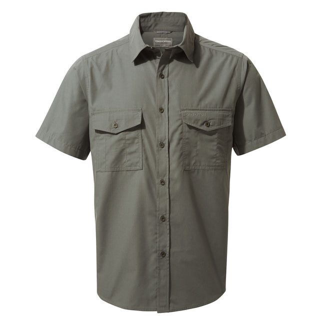 Dark Grey - Front - Craghoppers Mens Kiwi Short-Sleeved Shirt