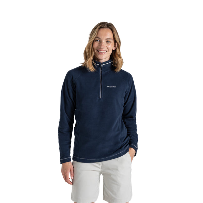 Navy - Side - Craghoppers Womens-Ladies Miska VI Half Zip Fleece