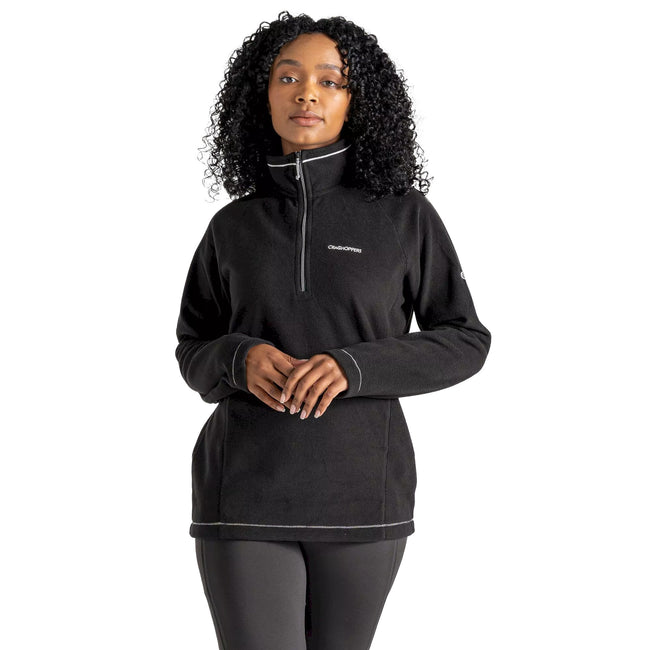 Black - Side - Craghoppers Womens-Ladies Miska VI Half Zip Fleece