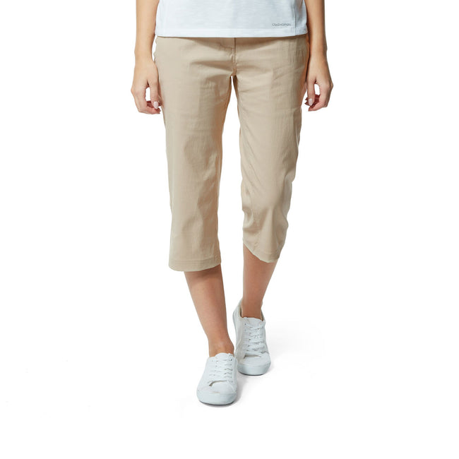 Desert Sand - Back - Craghoppers Womens-Ladies Kiwi Pro II Cropped Trousers