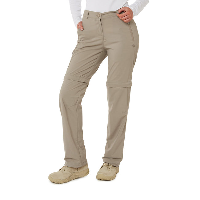 Mushroom - Back - Craghoppers Womens-Ladies Nosilife Pro II Convertible Trousers