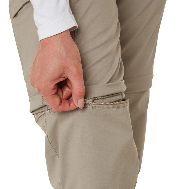 Mushroom - Pack Shot - Craghoppers Womens-Ladies Nosilife Pro II Convertible Trousers