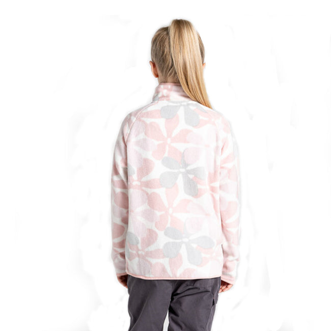 Pink Clay - Side - Craghoppers Childrens-Kids Gabriel Half Zip Fleece Top