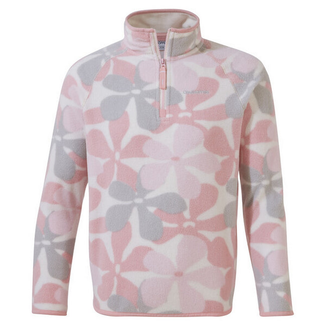 Pink Clay - Front - Craghoppers Childrens-Kids Gabriel Half Zip Fleece Top