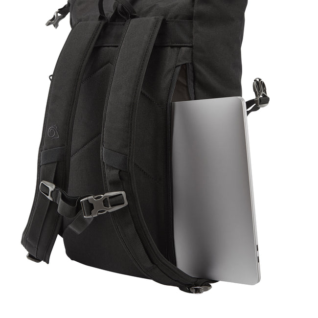 Black - Lifestyle - Craghoppers Kiwi Classic Roll Top Backpack