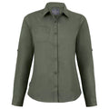 Dark Cedar Green - Front - Craghoppers Womens-Ladies Expert Kiwi Long-Sleeved Shirt