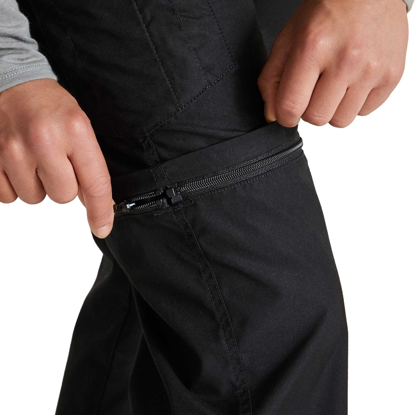Black - Close up - Craghoppers Womens-Ladies Expert Kiwi Convertible Trousers