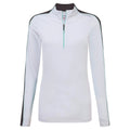 White - Front - Craghoppers Womens-Ladies Nosilife Marcella Half Zip Long-Sleeved Top