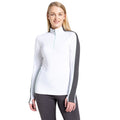 White - Side - Craghoppers Womens-Ladies Nosilife Marcella Half Zip Long-Sleeved Top