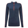 Blue Navy - Front - Craghoppers Womens-Ladies Nosilife Marcella Half Zip Long-Sleeved Top