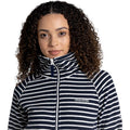 Blue Navy - Side - Craghoppers Womens-Ladies Ella Striped Fleece Jacket