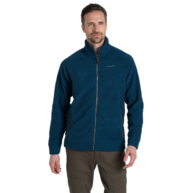Tourmaline Blue - Side - Craghoppers Mens Karlton Full Zip Fleece Jacket