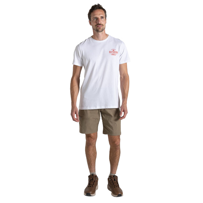 Optic White - Side - Craghoppers Mens Lucent Sunset Short-Sleeved T-Shirt