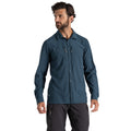 Blue Stone - Side - Craghoppers Mens Nosilife Long-Sleeved Shirt