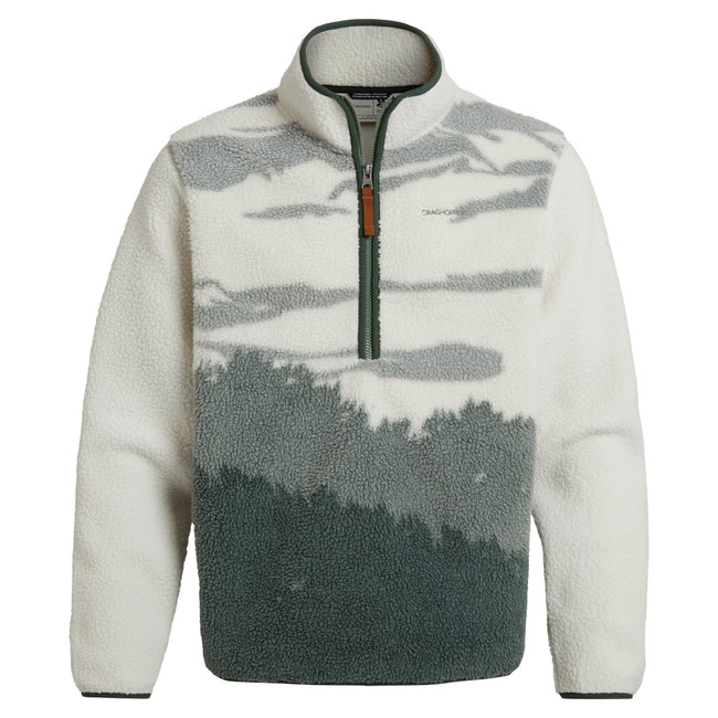 Laurel Green - Front - Craghoppers Mens National Trust Hathers Half Zip Fleece Top
