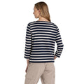 Blue Navy - Back - Craghoppers Womens-Ladies Painne Stripe Long-Sleeved Top