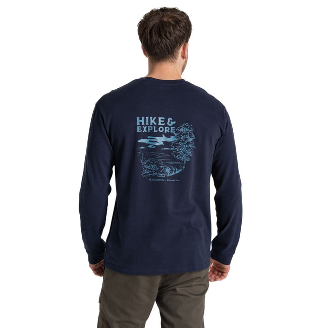 Blue Navy - Back - Craghoppers Mens National Trust Limestone Long-Sleeved T-Shirt